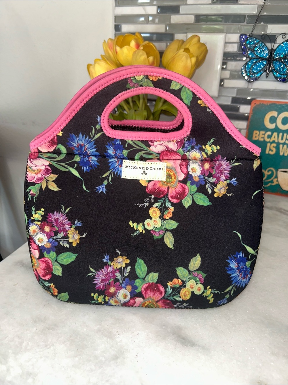 Mackenzie-Childs Black Floral Lunchbox